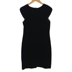 Moschino Cheap & Chic Vintage 90s Black Velvet Cap Sleeve Mini Sheath Dress 10
